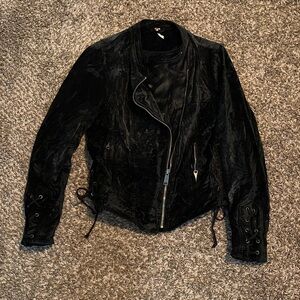 Free People Black Leather Jacket